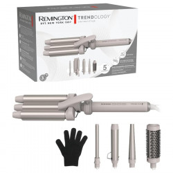 Συσκευή για το styling των μαλλιών 5 σε 1 Remington CI41MS5 Trendology, 92 W, 5 ρυθμίσεις έως 210C, Κεραμική επίστρωση, Ionic Air, Οθόνη LED, Μωβ/Χρυσό,