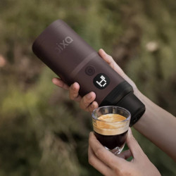 Φορητή μηχανή εσπρέσο Wacaco Pixapresso, 20 bar, 210 ml, για αλεσμένο καφέ και κάψουλες, 9000 mAh, Καφέ