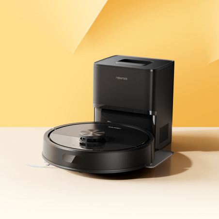 Ρομπότ σκούπα Roborock Q7 TF+, 10000 Pa, 150 λεπτά, Έξυπνη χαρτογράφηση 3D, Ξηρό/υγρό, Φωνητικές εντολές, Χρονοδιάγραμμα, Μνήμη, PreciSense® LiDAR, Μαύρο