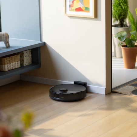 Ρομπότ σκούπα Roborock Q10 PF+, 10000 Pa, 150 λεπτά, 0,35 λίτρα, Wi-Fi, Ξηρό/υγρό, Αυτόματη ανύψωση σφουγγαρίστρας, 360° LiDAR, 3D χαρτογράφηση, Φωνητικός έλεγχος, Μαύρο