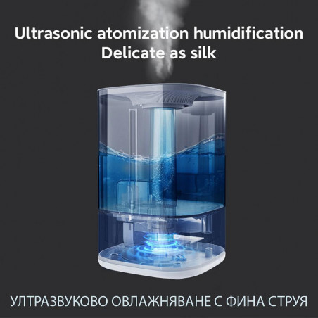 Υπερηχητικός υγραντήρας αέρα Xiaomi Lydsto F200, 25W, έως 20 m2, 200 ml/ώρα, 5 l, 3 βαθμίδες, λευκός
