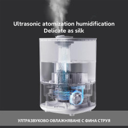 Υγραντήρας αέρα Xaomi Lydsto F100, Έως 20 m2, 200 l/h, 2,5 l, 3 επίπεδα, Αυτόματη διακοπή, Λευκό