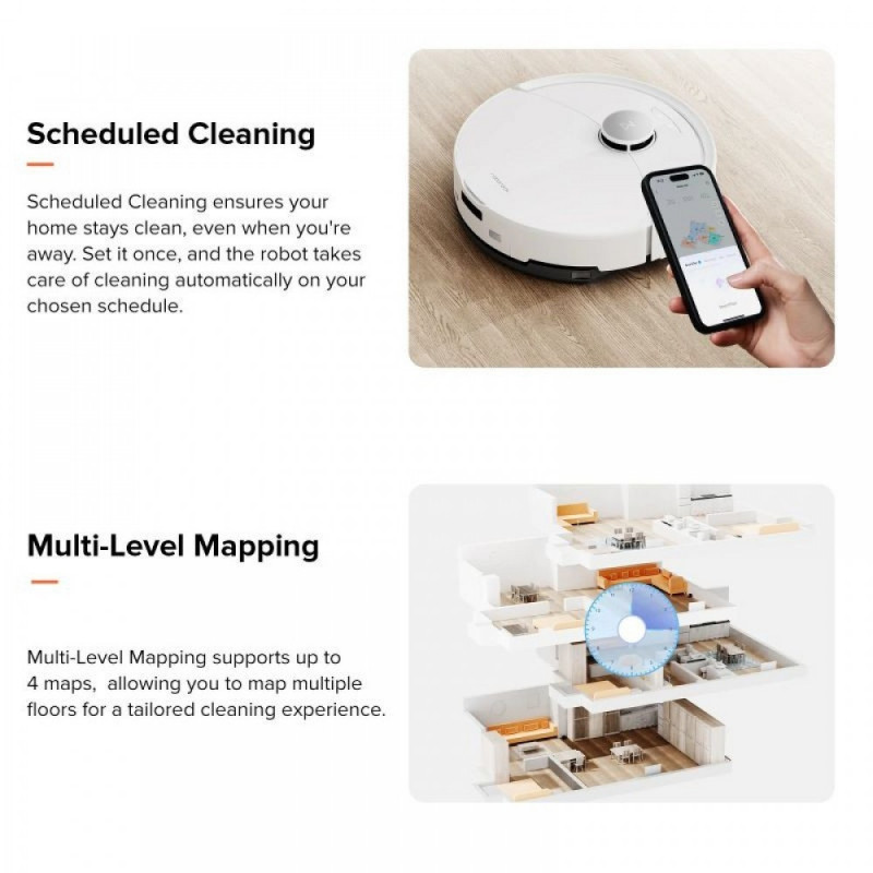 Ρομπότ σκούπα Roborock Q10 PF, 10000 Pa, 150 λεπτά, 0,35 l, Wi-Fi, Ξηρό/υγρό, Αυτόματη ανύψωση σφουγγαρίστρας, 360° LiDAR, 3D χαρτογράφηση, Φωνητικός έλεγχος, Μαύρο