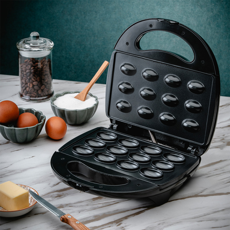 Συσκευή για Cookies σε Μορφή Καρυδιών Rosberg R51442D, 800W, Ψήνει έως 12 cookies, Αντικολλητικές πλάκες, Λευκό