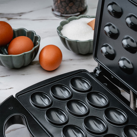 Συσκευή για Cookies σε Μορφή Καρυδιών Rosberg R51442D, 800W, Ψήνει έως 12 cookies, Αντικολλητικές πλάκες, Λευκό