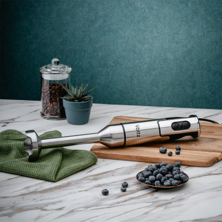 Μπλέντερ χειρός Oliver Voltz OV51112JP, 1500W, 2 ταχύτητες, εξάρτημα πατάτας, λεπίδα από ανοξείδωτο ατσάλι, Inox
