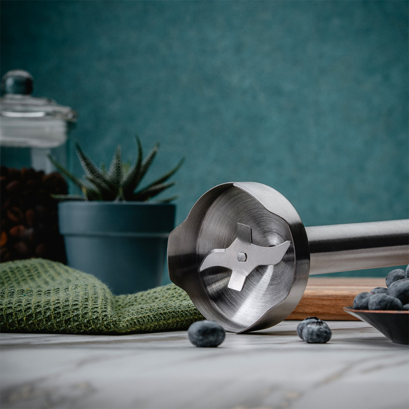 Μπλέντερ χειρός Oliver Voltz OV51112JP, 1500W, 2 ταχύτητες, εξάρτημα πατάτας, λεπίδα από ανοξείδωτο ατσάλι, Inox