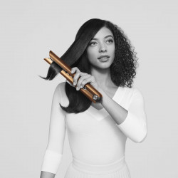 Ασύρματο σίδερο για τα μαλλιά Dyson HS07 Corrale Bco/Bnk 413111-01, 200W, 3 επίπεδα, Ευέλικτες πλάκες, Αυτονομία 30 λεπτά, Οθόνη OLED, Χαλκός/Νικέλιο