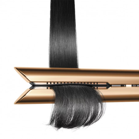 Ασύρματο σίδερο για τα μαλλιά Dyson HS07 Corrale Bco/Bnk 413111-01, 200W, 3 επίπεδα, Ευέλικτες πλάκες, Αυτονομία 30 λεπτά, Οθόνη OLED, Χαλκός/Νικέλιο