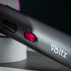 Στεγνωτήρας μαλλιών Oliver Voltz OV51100R, 2200W, 3 στάδια, μοτέρ DC, κρύος αέρας, ενδείξεις LED, γκρι/μωβ
