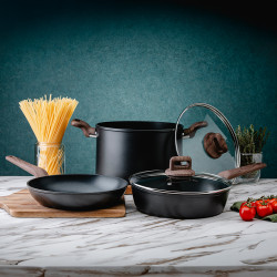 Oliver Voltz Paris OV54419F20, 20 x 4.3 cm, Αισθητήρας θερμότητας, Αντικολλητική επίστρωση, Επαγωγή, Μαύρο