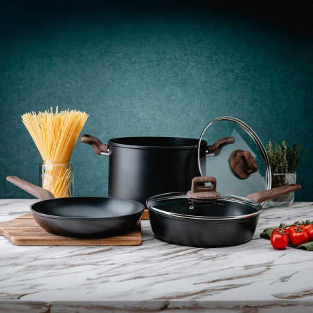 Oliver Voltz Paris OV54419F20, 20 x 4.3 cm, Αισθητήρας θερμότητας, Αντικολλητική επίστρωση, Επαγωγή, Μαύρο