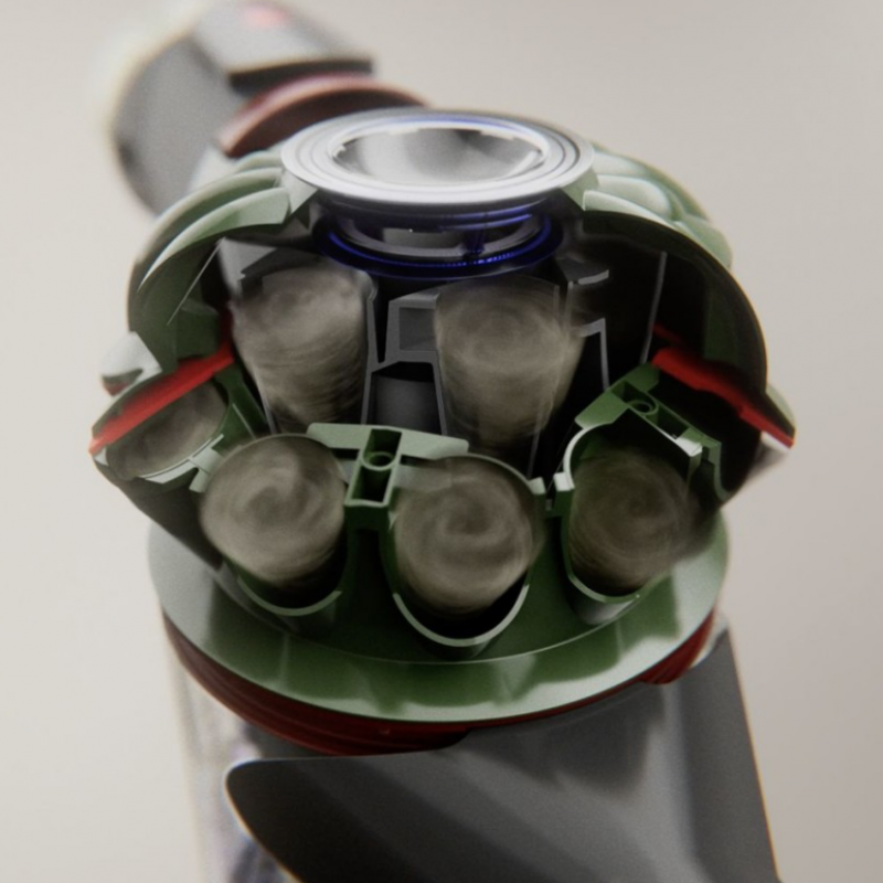 Κάθετη σκούπα Dyson V8 Cyclone SV55 MAGn/Bk 226587-01, 150AW, 0,54 l, 3 λειτουργίες, Χωρίς απώλεια ισχύος, Υγιεινή εκκένωση, Πλήρως σφραγισμένη φίλτρανση, Μαύρο/μαγνήσιο