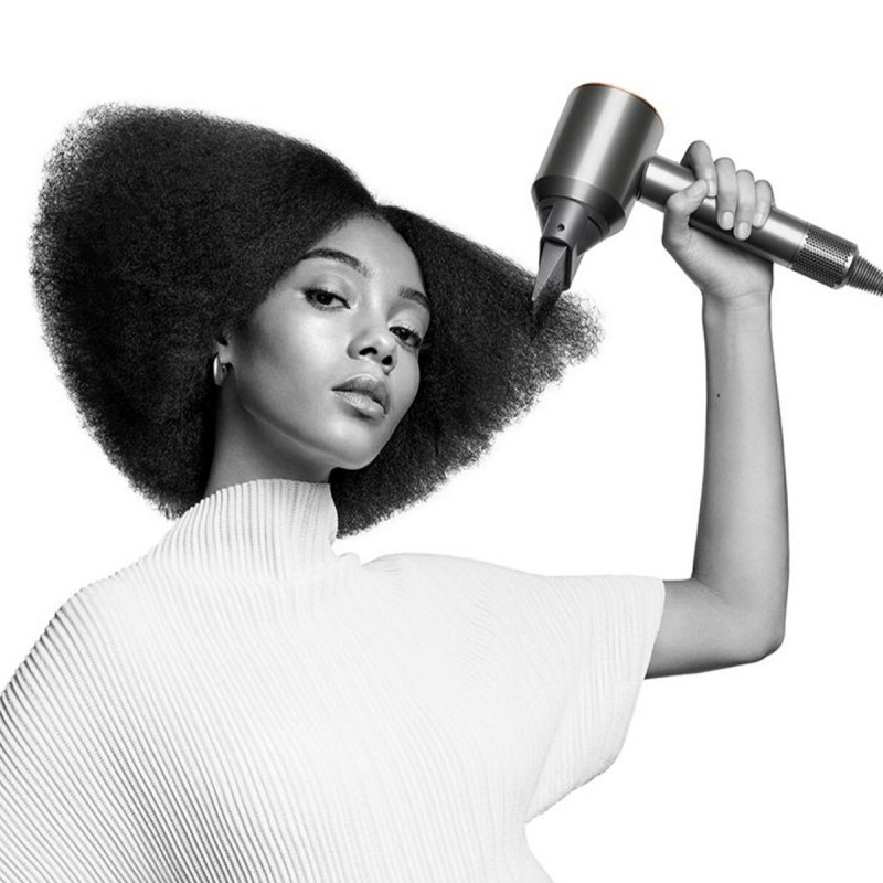 Στεγνωτήρας μαλλιών Dyson Supersonic HD07 Pbu/Rco 113312-01, 1600W, 3 ταχύτητες, 4 θερμοκρασίες, Cool shot, 110 000 στροφές/λεπτό, Ιονισμός, Αξεσουάρ, Μπλε/Χάλκινο