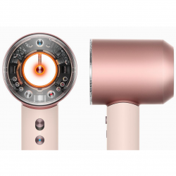 Στεγνωτήρας μαλλιών Dyson HD16 Supersonic Nural Ceramic Pink/Rose Gold Straight+Wavy 113407-01, 1600W, 3 ταχύτητες, 4 θερμοκρασίες, Αρνητικά ιόντα, 5 εξαρτήματα, Προστασία του τριχωτού της κεφαλής, Κεραμικό ροζ/ροζ χρυσό