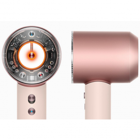 Στεγνωτήρας μαλλιών Dyson HD16 Supersonic Nural Ceramic Pink/Rose Gold Straight+Wavy 113407-01, 1600W, 3 ταχύτητες, 4 θερμοκρασίες, Αρνητικά ιόντα, 5 εξαρτήματα, Προστασία του τριχωτού της κεφαλής, Κεραμικό ροζ/ροζ χρυσό