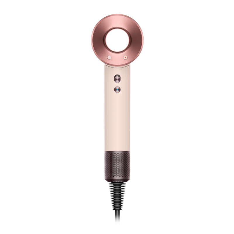 Στεγνωτήρας μαλλιών Dyson HD16 Supersonic Nural Ceramic Pink/Rose Gold Straight+Wavy 113407-01, 1600W, 3 ταχύτητες, 4 θερμοκρασίες, Αρνητικά ιόντα, 5 εξαρτήματα, Προστασία του τριχωτού της κεφαλής, Κεραμικό ροζ/ροζ χρυσό