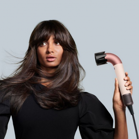 Στεγνωτήρας μαλλιών Dyson HD17 Supersonic r Ceramic Pink/Rose Gold Straight+Wavy 113332-01, 1700W, 4 έξυπνες ρυθμίσεις θερμοκρασίας, 3 ταχύτητες, Ιονισμός, Αναγνώριση εξαρτημάτων RFID, Προστασία του τριχωτού της κεφαλής, Κεραμικό ροζ/ροζ χρυσό