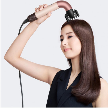 Στεγνωτήρας μαλλιών Dyson HD17 Supersonic r Ceramic Pink/Rose Gold Straight+Wavy 113332-01, 1700W, 4 έξυπνες ρυθμίσεις θερμοκρασίας, 3 ταχύτητες, Ιονισμός, Αναγνώριση εξαρτημάτων RFID, Προστασία του τριχωτού της κεφαλής, Κεραμικό ροζ/ροζ χρυσό