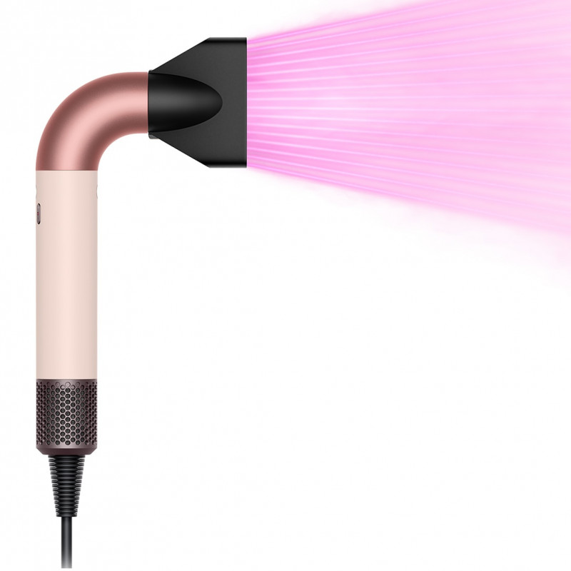 Στεγνωτήρας μαλλιών Dyson HD17 Supersonic r Ceramic Pink/Rose Gold Straight+Wavy 113332-01, 1700W, 4 έξυπνες ρυθμίσεις θερμοκρασίας, 3 ταχύτητες, Ιονισμός, Αναγνώριση εξαρτημάτων RFID, Προστασία του τριχωτού της κεφαλής, Κεραμικό ροζ/ροζ χρυσό