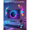 Σετ 10 τεμαχίων Smart LED πάνελ Govee Glide Hexa RGBIC H6061, Μουσική συγχρονισμός, Wi-Fi, Φωνητικός έλεγχος, Λευκό