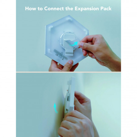 Σετ 10 τεμαχίων Smart LED πάνελ Govee Glide Hexa RGBIC H6061, Μουσική συγχρονισμός, Wi-Fi, Φωνητικός έλεγχος, Λευκό