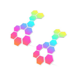 Σετ 10 τεμαχίων Smart LED πάνελ Govee Glide Hexa RGBIC H6061, Μουσική συγχρονισμός, Wi-Fi, Φωνητικός έλεγχος, Λευκό