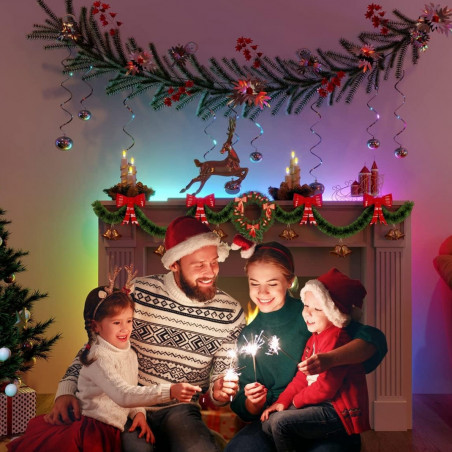 Έξυπνη λωρίδα LED Govee RGBIC H618A3D1, 12W, 5 m, 90 LED, Wi-Fi, Bluetooth, Alexa, φωνητικός και κινητός έλεγχος, λευκό