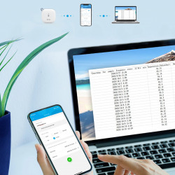Θερμόμετρο και υγρόμετρο εσωτερικού χώρου Govee H5179, Wi-Fi, Bluetooth, οθόνη LCD, λευκό