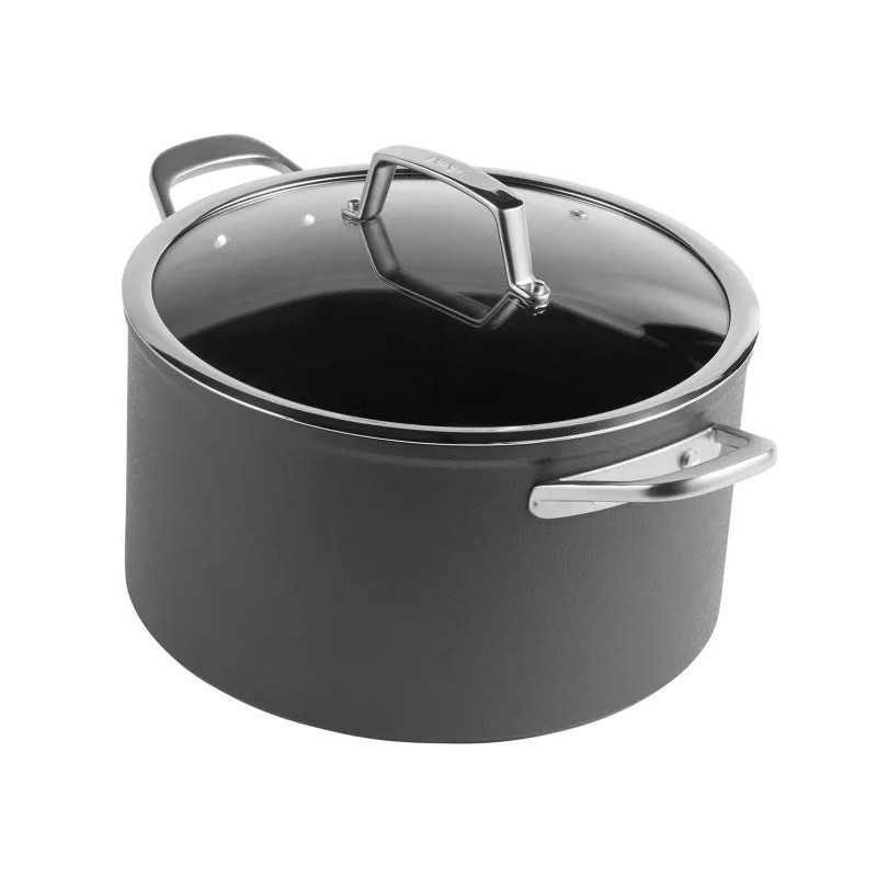 Σετ κατσαρόλες Ninja ZeroStick C33300DE, 6 τεμάχια, Έως 260°C, Αντικολλητική επίστρωση, Χωρίς PFAS, Γυάλινο καπάκι, Επαγωγή, Μαύρο