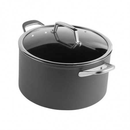 Σετ κατσαρόλες Ninja ZeroStick C33300DE, 6 τεμάχια, Έως 260°C, Αντικολλητική επίστρωση, Χωρίς PFAS, Γυάλινο καπάκι, Επαγωγή, Μαύρο