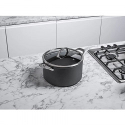 Σετ κατσαρόλες Ninja ZeroStick C33300DE, 6 τεμάχια, Έως 260°C, Αντικολλητική επίστρωση, Χωρίς PFAS, Γυάλινο καπάκι, Επαγωγή, Μαύρο