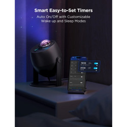 Έξυπνη λάμπα τύπου προβολέα για αστέρια Govee Star Light Projector H6093, 12W, RGBW, φωνητικός έλεγχος, Wi-Fi, Bluetooth, μαύρο