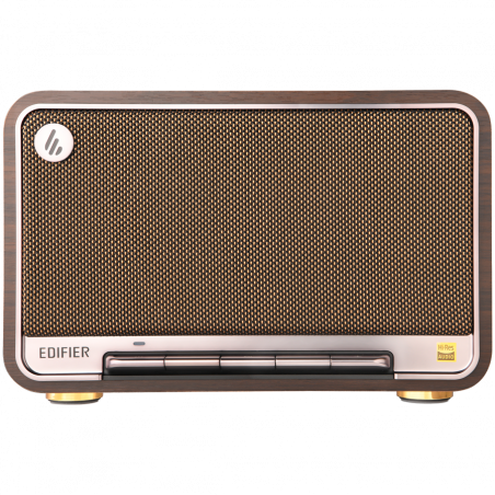 Ηχείο Edifier D32 BL-WALNUT, 60W, 11 ώρες, Hi-Res Audio/Wireless, Bluetooth 5.3, Wi-Fi, Apple Airplay2, DRC, DSP,  Ξύλινο περίβλημα, Μαύρο καρυδιά/καφέ