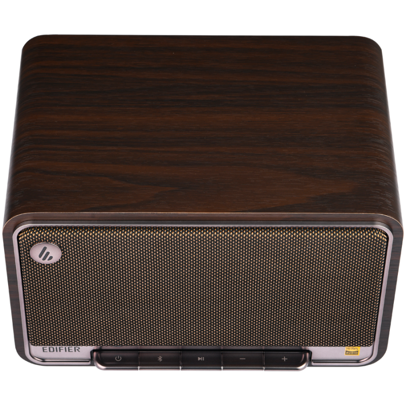 Ηχείο Edifier D32 BL-WALNUT, 60W, 11 ώρες, Hi-Res Audio/Wireless, Bluetooth 5.3, Wi-Fi, Apple Airplay2, DRC, DSP,  Ξύλινο περίβλημα, Μαύρο καρυδιά/καφέ