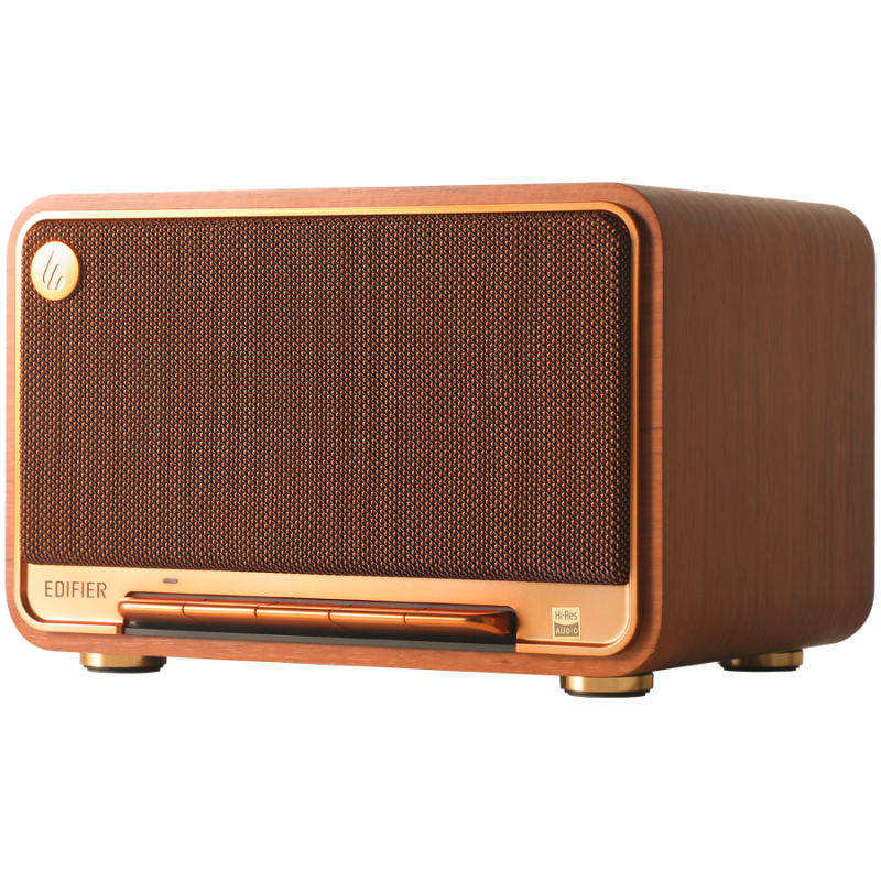 Ηχείο Edifier D32 BR, 60W, 11 ώρες, Hi-Res Audio/Wireless, Bluetooth 5.3, Wi-Fi, Apple Airplay2, DRC, DSP,  Ξύλινο περίβλημα, Καφέ