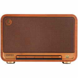 Ηχείο Edifier D32 BR, 60W, 11 ώρες, Hi-Res Audio/Wireless, Bluetooth 5.3, Wi-Fi, Apple Airplay2, DRC, DSP,  Ξύλινο περίβλημα, Καφέ