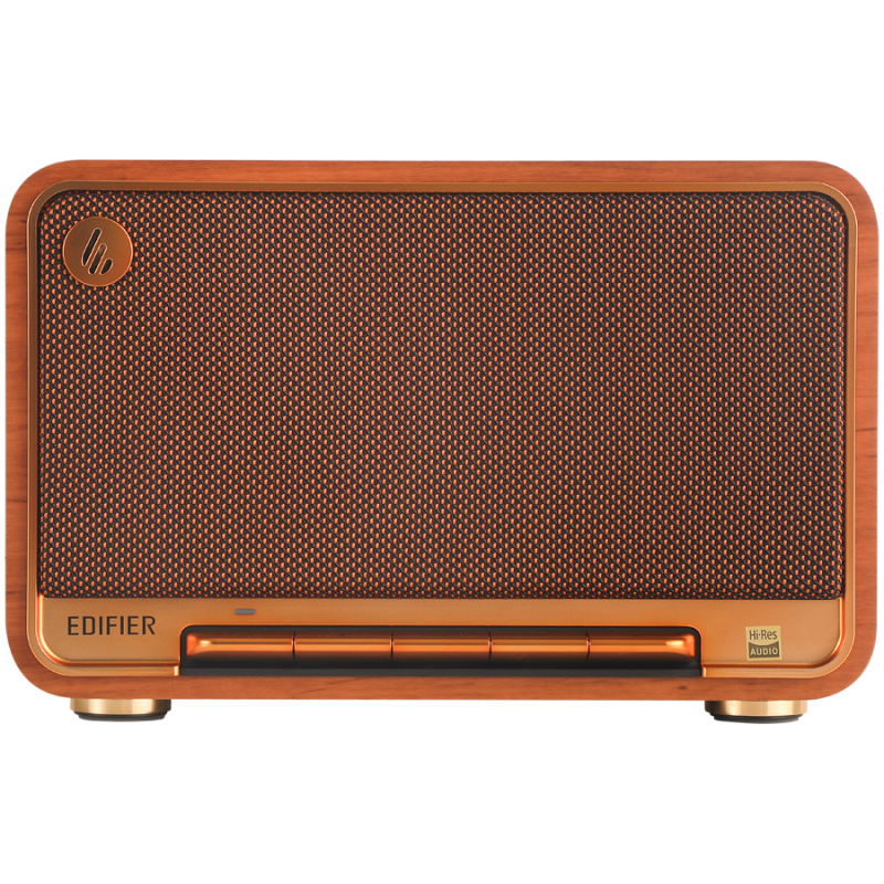 Ηχείο Edifier D32 BR, 60W, 11 ώρες, Hi-Res Audio/Wireless, Bluetooth 5.3, Wi-Fi, Apple Airplay2, DRC, DSP,  Ξύλινο περίβλημα, Καφέ