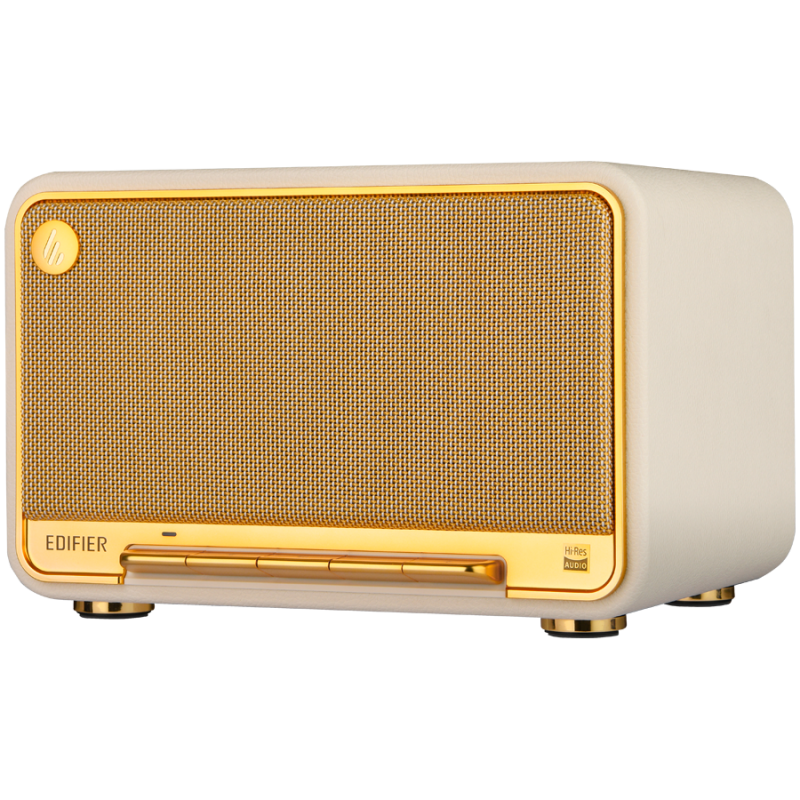 Ηχείο Edifier D32 WH, 60W, 11 ώρες, Hi-Res Audio/Wireless, Bluetooth 5.3, Wi-Fi, Apple Airplay2, DRC, DSP,  Ξύλινο περίβλημα, Λευκό