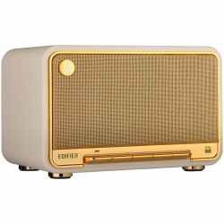 Ηχείο Edifier D32 WH, 60W, 11 ώρες, Hi-Res Audio/Wireless, Bluetooth 5.3, Wi-Fi, Apple Airplay2, DRC, DSP,  Ξύλινο περίβλημα, Λευκό