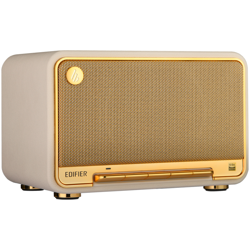 Ηχείο Edifier D32 WH, 60W, 11 ώρες, Hi-Res Audio/Wireless, Bluetooth 5.3, Wi-Fi, Apple Airplay2, DRC, DSP,  Ξύλινο περίβλημα, Λευκό