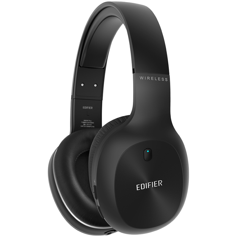 Ασύρματα ακουστικά Edifier W800BT Plus BL, 40 mm, 55 ώρες, Δυναμικά ηχεία, BT V5.1, USB-C, Qualcomm aptX, Multipoint, Λειτουργίες EQ, Μαύρο
