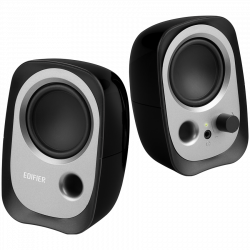 Ηχεία Edifier R12U BL 2.0, 4W RMS, USB, AUX, 20 KHz, ηχεία 2,25", Έλεγχος ήχου, Μαύρο