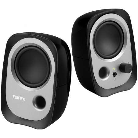 Ηχεία Edifier R12U BL 2.0, 4W RMS, USB, AUX, 20 KHz, ηχεία 2,25", Έλεγχος ήχου, Μαύρο