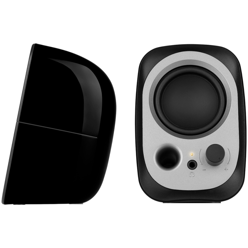 Ηχεία Edifier R12U BL 2.0, 4W RMS, USB, AUX, 20 KHz, ηχεία 2,25", Έλεγχος ήχου, Μαύρο