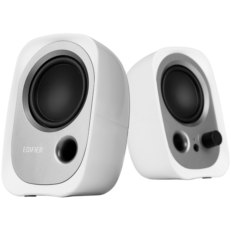 Ηχεία Edifier R12U WH 2.0, 4W RMS, USB, AUX, 20 KHz, ηχεία 2,25", Έλεγχος ήχου, Λευκό