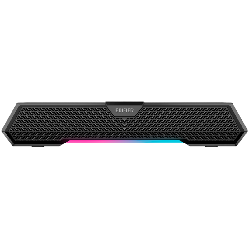 Soundbar Edifier MG250 2.0, 5W RMS, 38,32 cm, Bluetooth V5.3, είσοδος USB-A με ενσωματωμένη κάρτα ήχου, λειτουργίες για παιχνίδια και φώτα, RGB, μικρόφωνο MEMS, μαύρο
