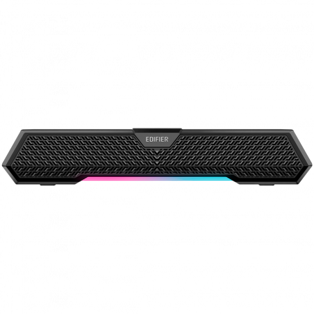Soundbar Edifier MG250 2.0, 5W RMS, 38,32 cm, Bluetooth V5.3, είσοδος USB-A με ενσωματωμένη κάρτα ήχου, λειτουργίες για παιχνίδια και φώτα, RGB, μικρόφωνο MEMS, μαύρο