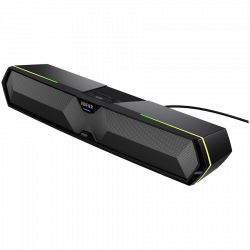 Soundbar Edifier MG300, 5W RMS, 48,5 cm, Bluetooth V5.3, USB, AUX, RGB, 2x52mm ηχεία, Αισθητήρας ελέγχου, Μαύρο