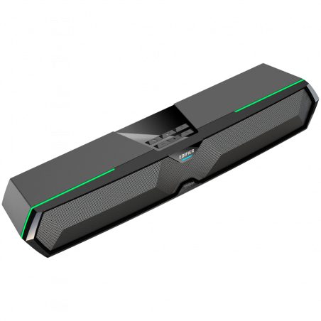 Soundbar Edifier MG300, 5W RMS, 48,5 cm, Bluetooth V5.3, USB, AUX, RGB, 2x52mm ηχεία, Αισθητήρας ελέγχου, Μαύρο